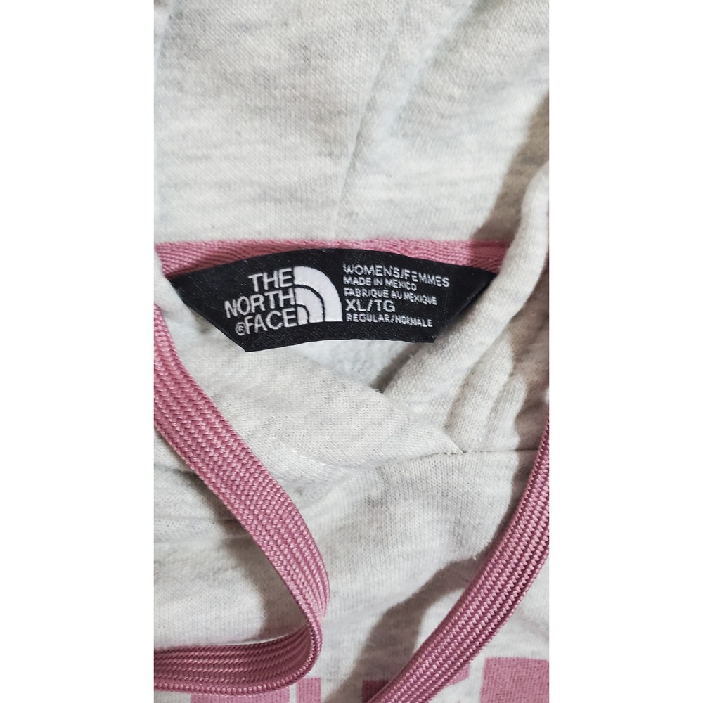The North Face Women's Pullover Hoodie‎ Sweatshirt Heather Pink Logo XL - Picture 3 of 10